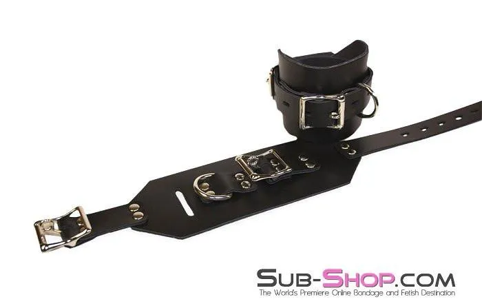 0702A      Deluxe Locking Ankle/Elbow Cuffs, Black Leather