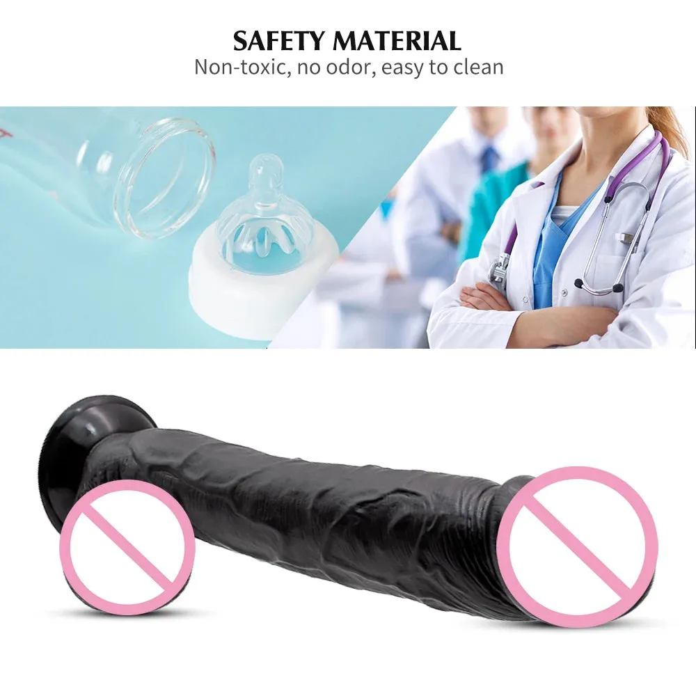12 inch Long Dildo Butt Plug - Realistic Dildos Vagina Prostate Massager