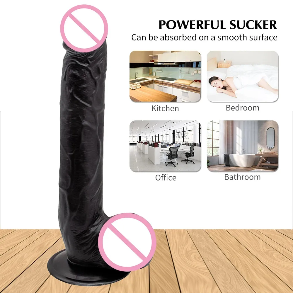 12 inch Long Dildo Butt Plug - Realistic Dildos Vagina Prostate Massager