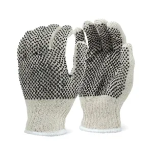 12 Pairs - Double Sided Dotted Cotton Gloves
