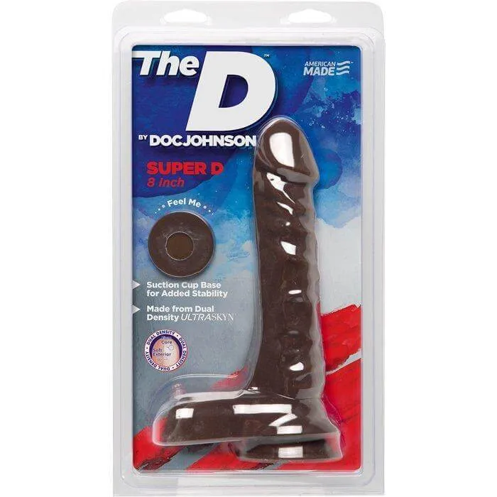8 Inch The Super D - Dual Density Ultraskin Realistic Dong