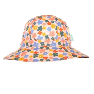 Acorn Kids: Wide Brim Sunhat Flower Field Peach Multi