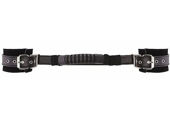 Adjustable Leather Handcuffs Black
