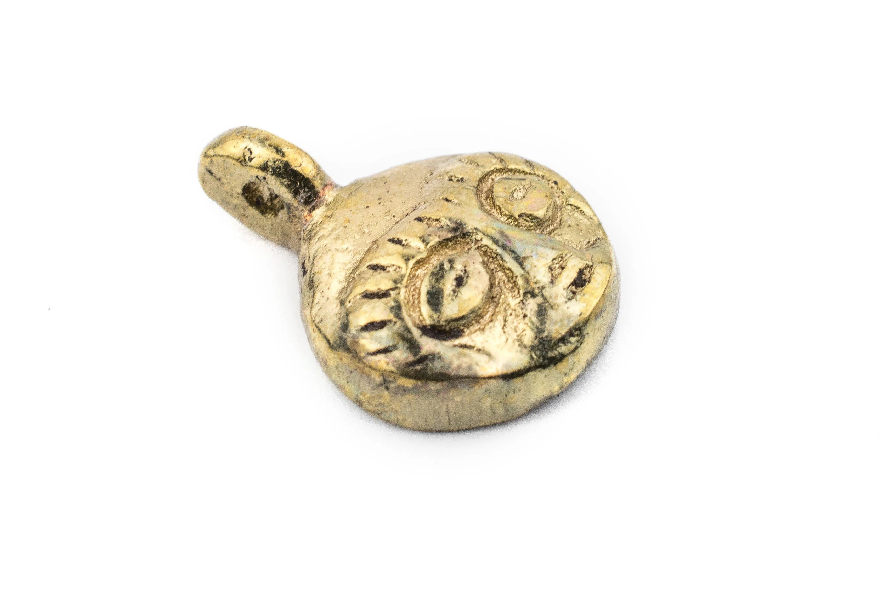 African Brass Mask Charm Pendant (19x14mm)