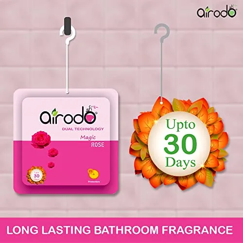 AIRODO Air/Room Freshener Magic Rose, Just Jasmine, Lovely Lavender & Citrus Blast Blocks with long lasting Automatic Fragrance Booster Lasts Up to 30 Days (Pack of 4,50gm)