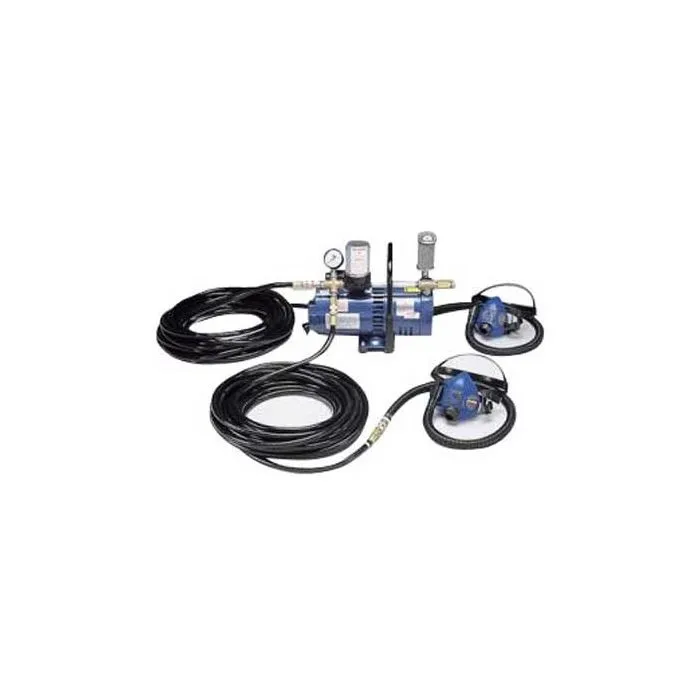 ALLEGRO INDUSTRIES 9205-02 Two‐Worker Half Mask System, 50' Airline Hoses, 1 Each