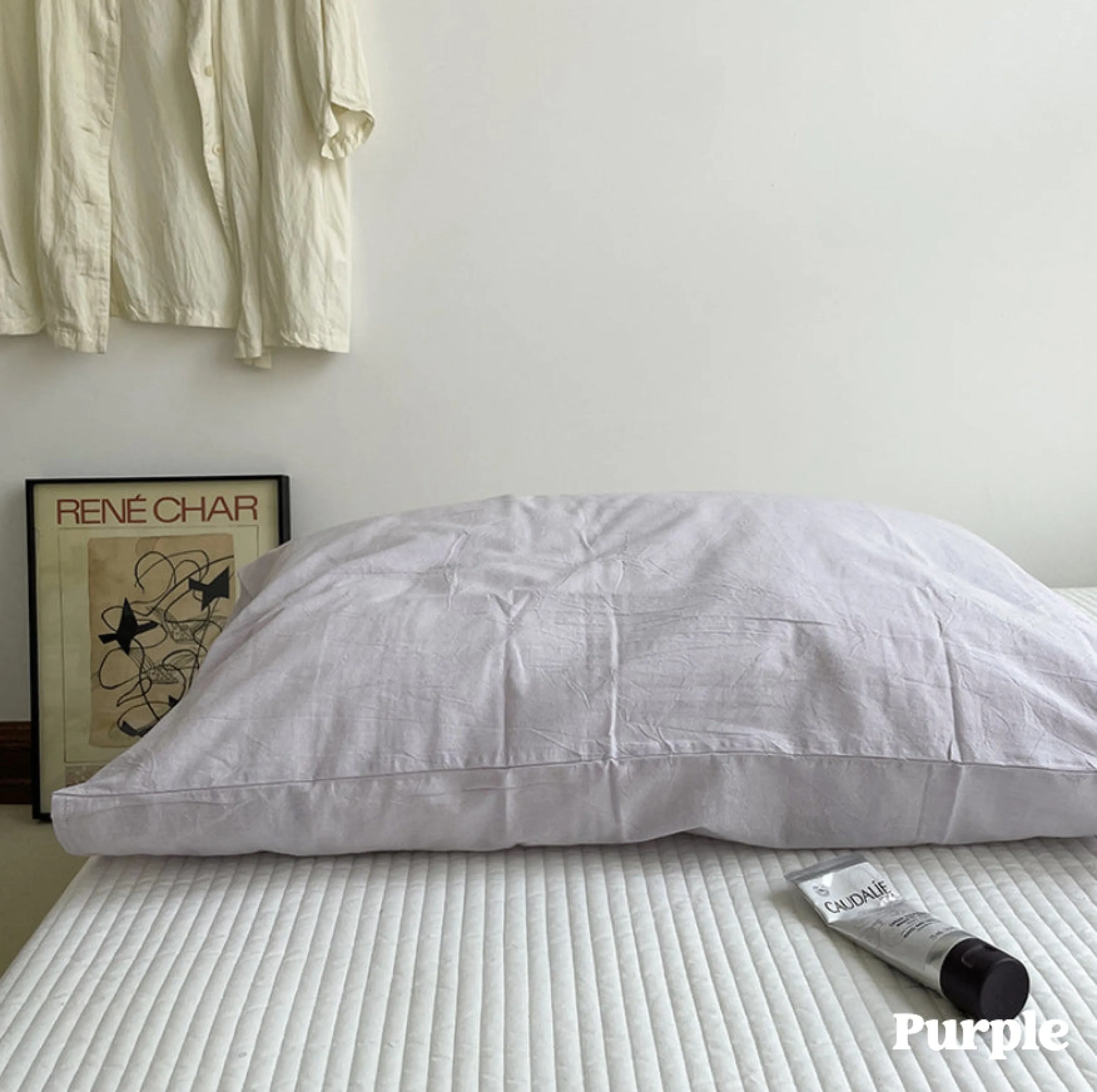 Assorted Washed Cotton Pillowcases / Floral Beige