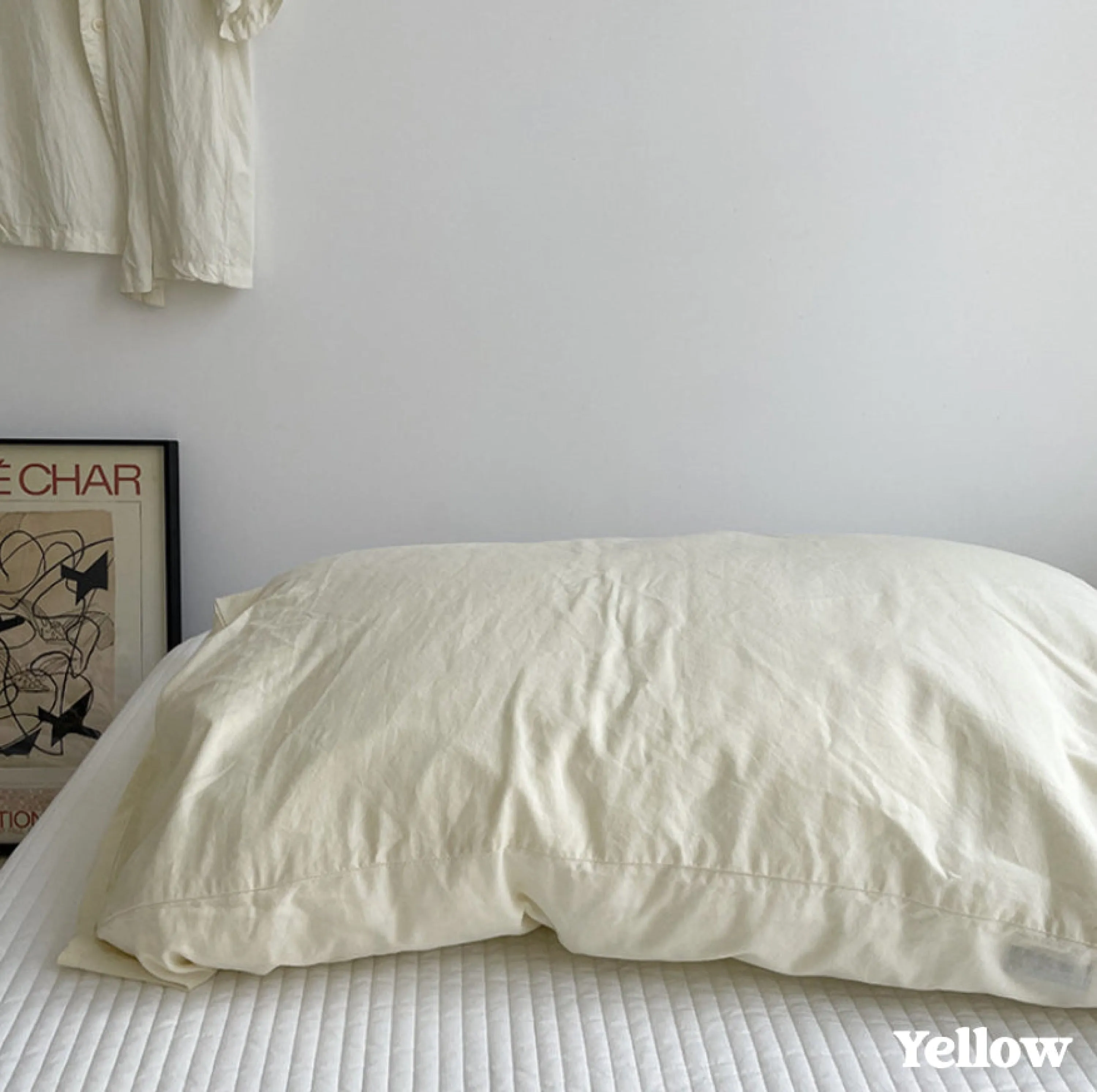 Assorted Washed Cotton Pillowcases / Floral Beige