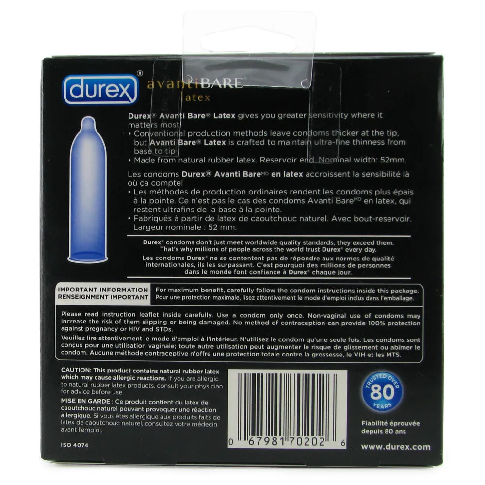 Avanti Bare Latex Condoms in 24 Pack