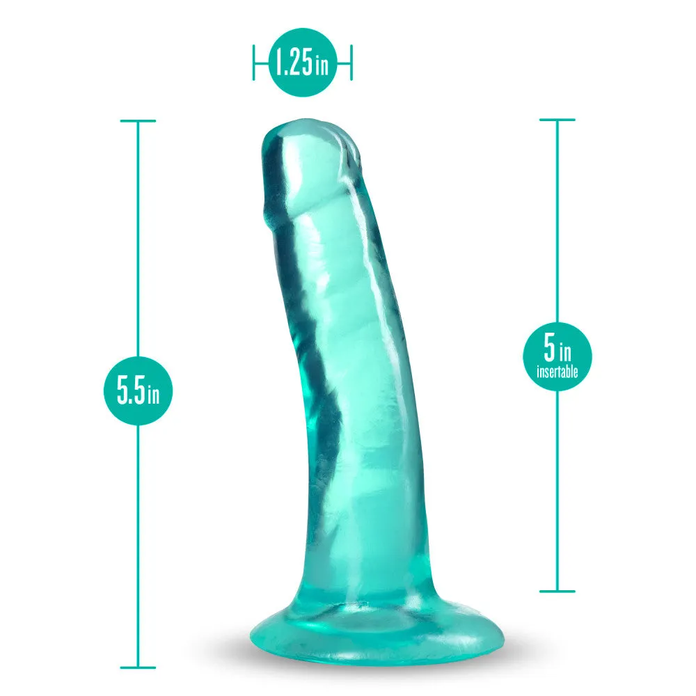 B Yours Plus By Blush® | Hard N’ Happy Realistic G-Spot Teal 5.5-Inch Long Dildo With Suction Cup Base