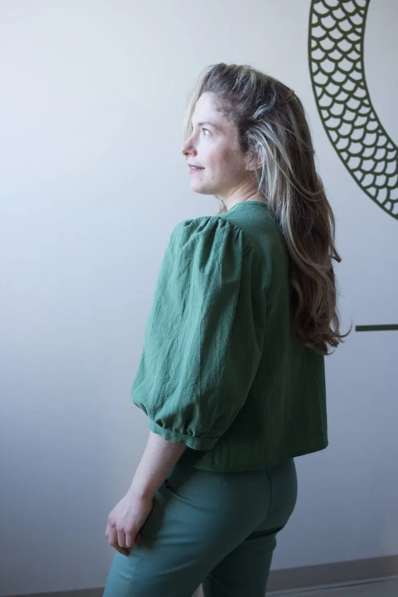 Birds of North America Serin Blouse - Sage (Online Exclusive)