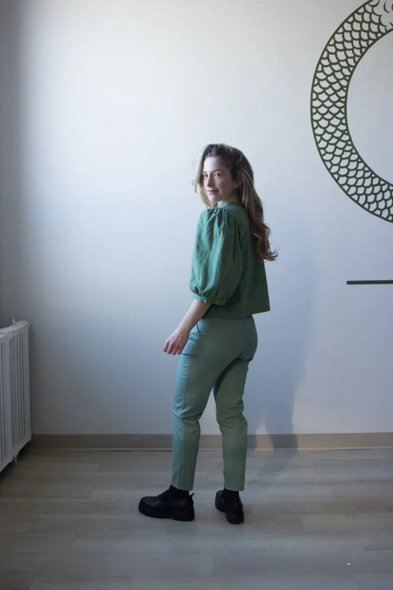 Birds of North America Serin Blouse - Sage (Online Exclusive)