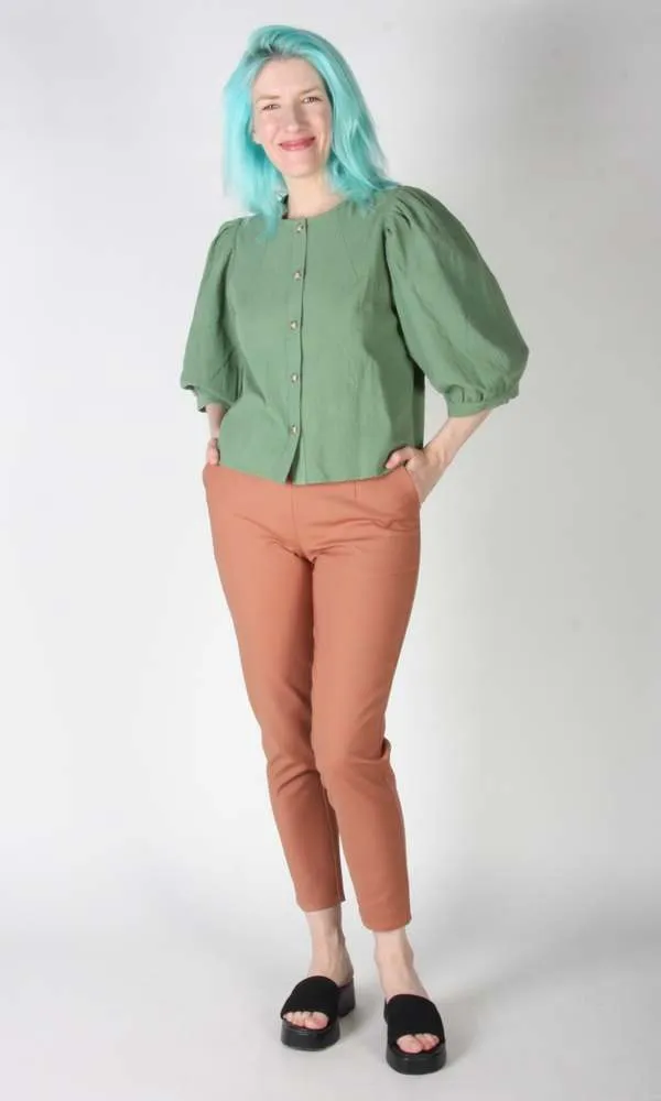 Birds of North America Serin Blouse - Sage (Online Exclusive)