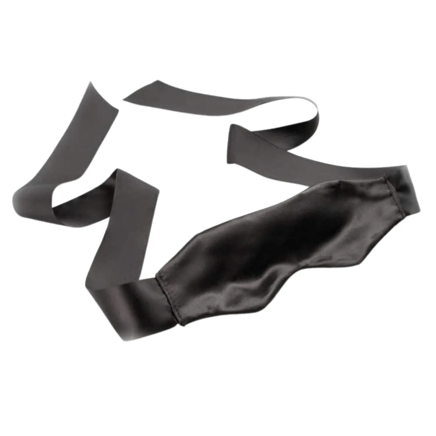 Black Satin Bondage Blindfold For Dom/Sub Play