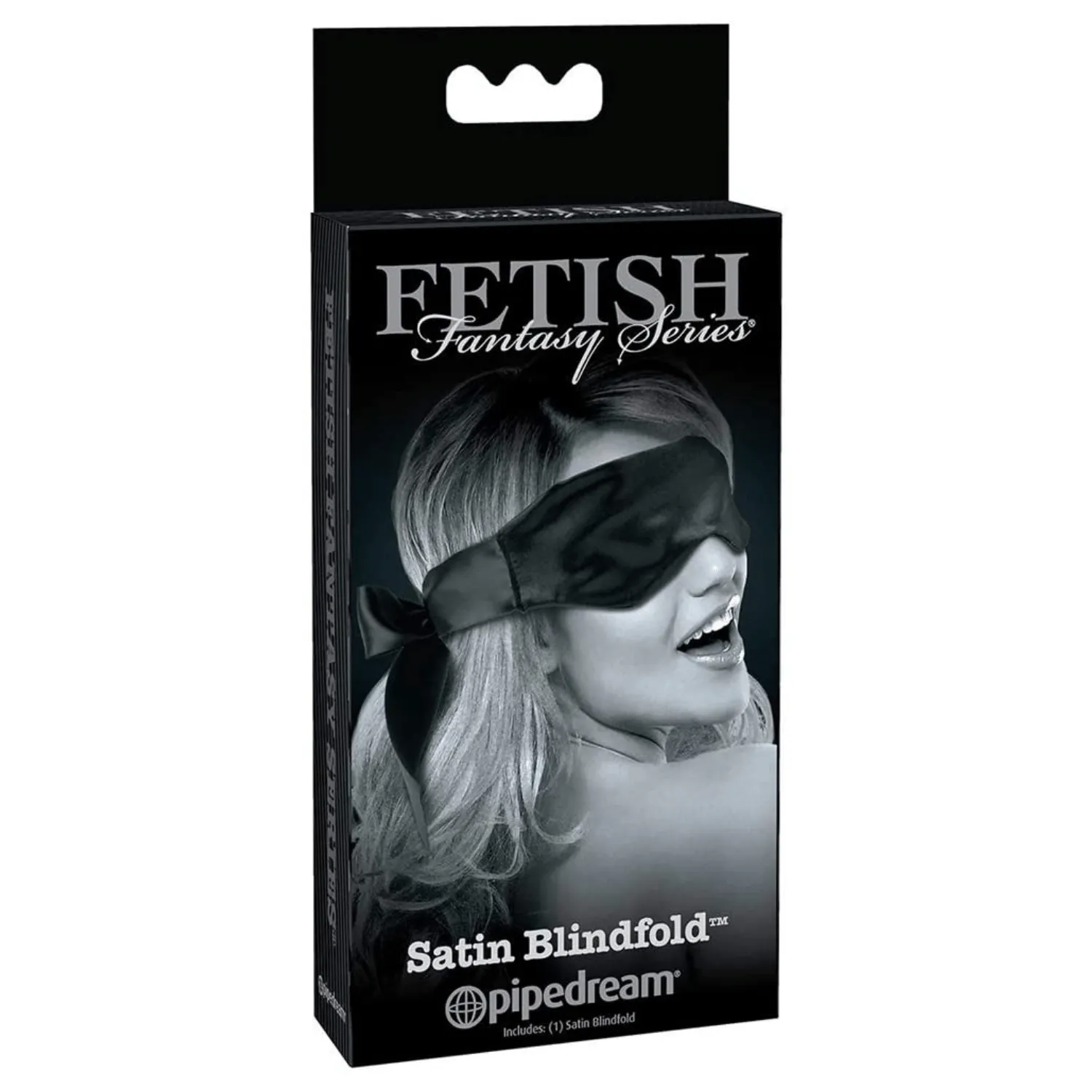 Black Satin Bondage Blindfold For Dom/Sub Play
