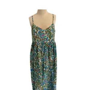 Block Print Sundress Anna Turquoise