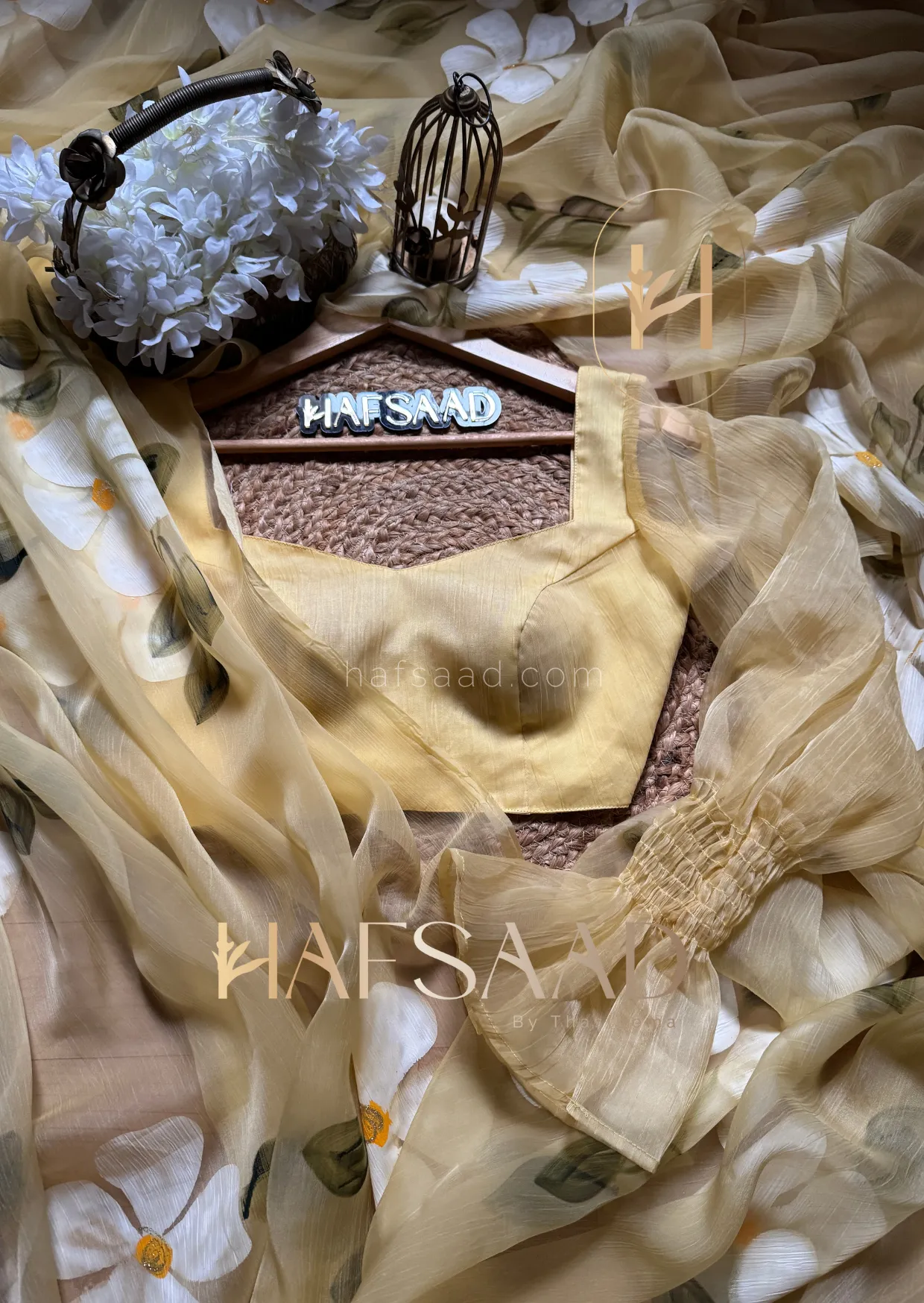 Blossom- Glass chiffon saree
