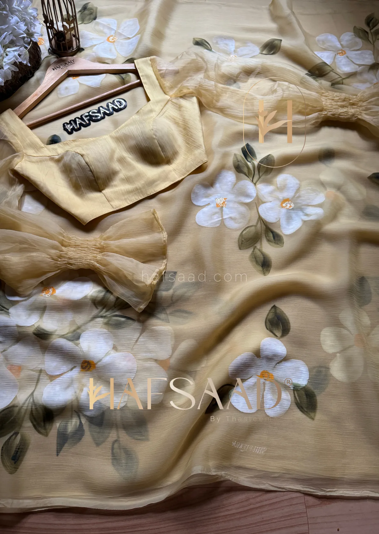 Blossom- Glass chiffon saree