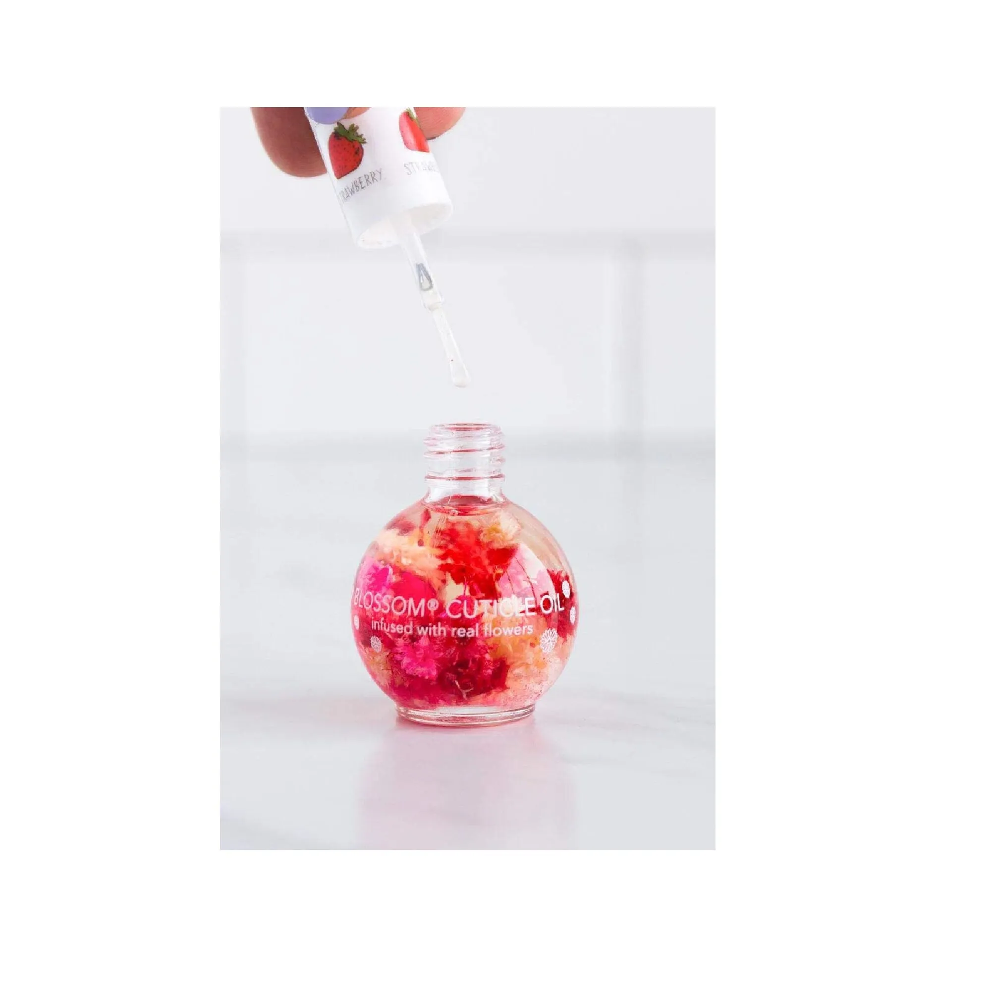 Blossom Scented Cuticle Oil (0.42 oz) infused with REAL flowers | Nail Art Supplies