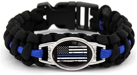 Blue Line Paracord Bracelet [Different Styles Available]