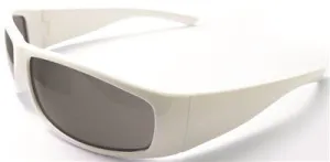 Boas Xtreme Safety Glasses White Frame Smoke Lens