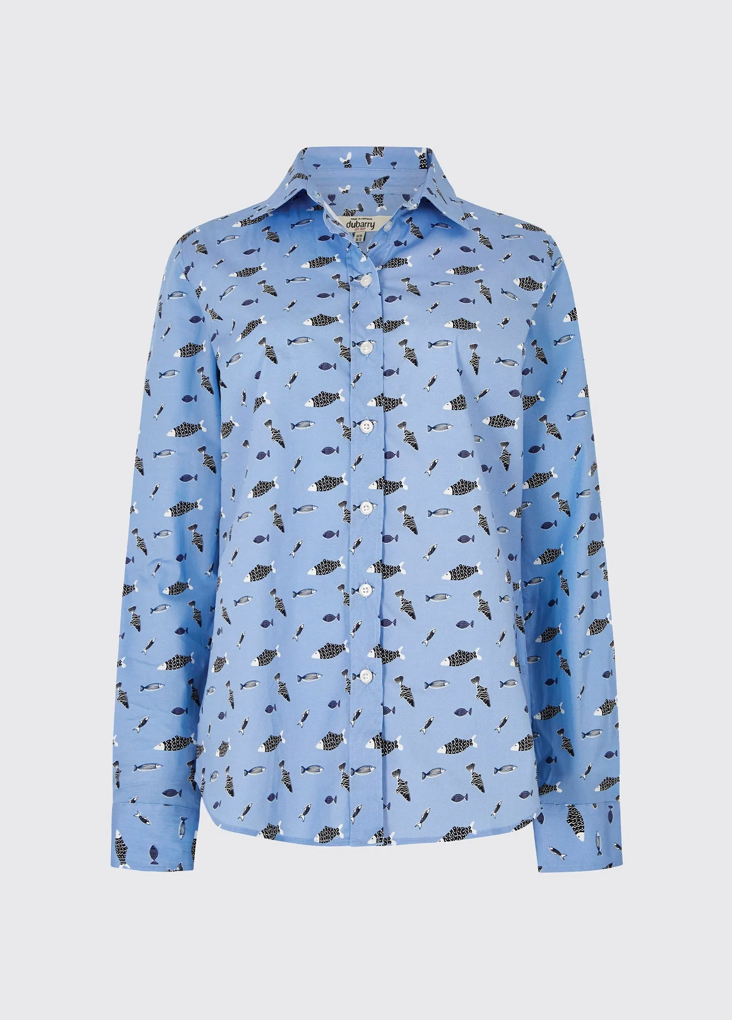 Cherryblossom Printed Shirt - Light Sky