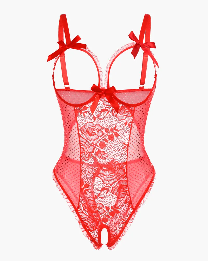 Christmas Lace Mini Bodysuit