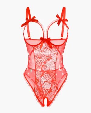 Christmas Lace Mini Bodysuit
