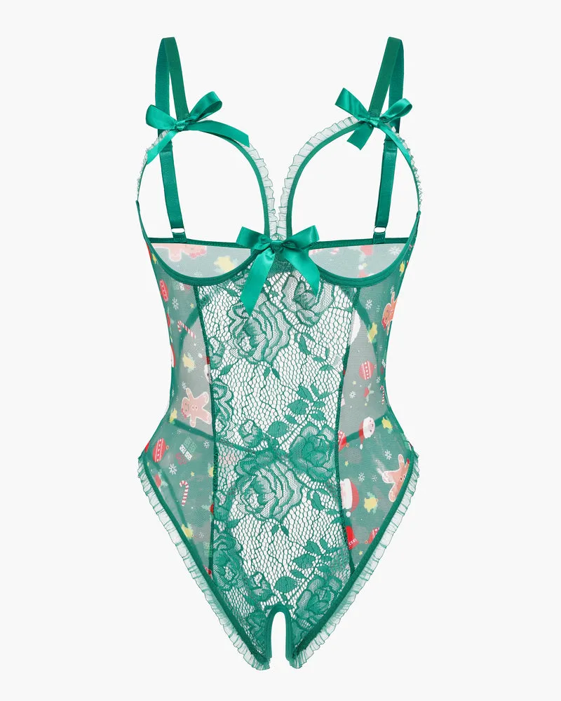 Christmas Lace Mini Bodysuit