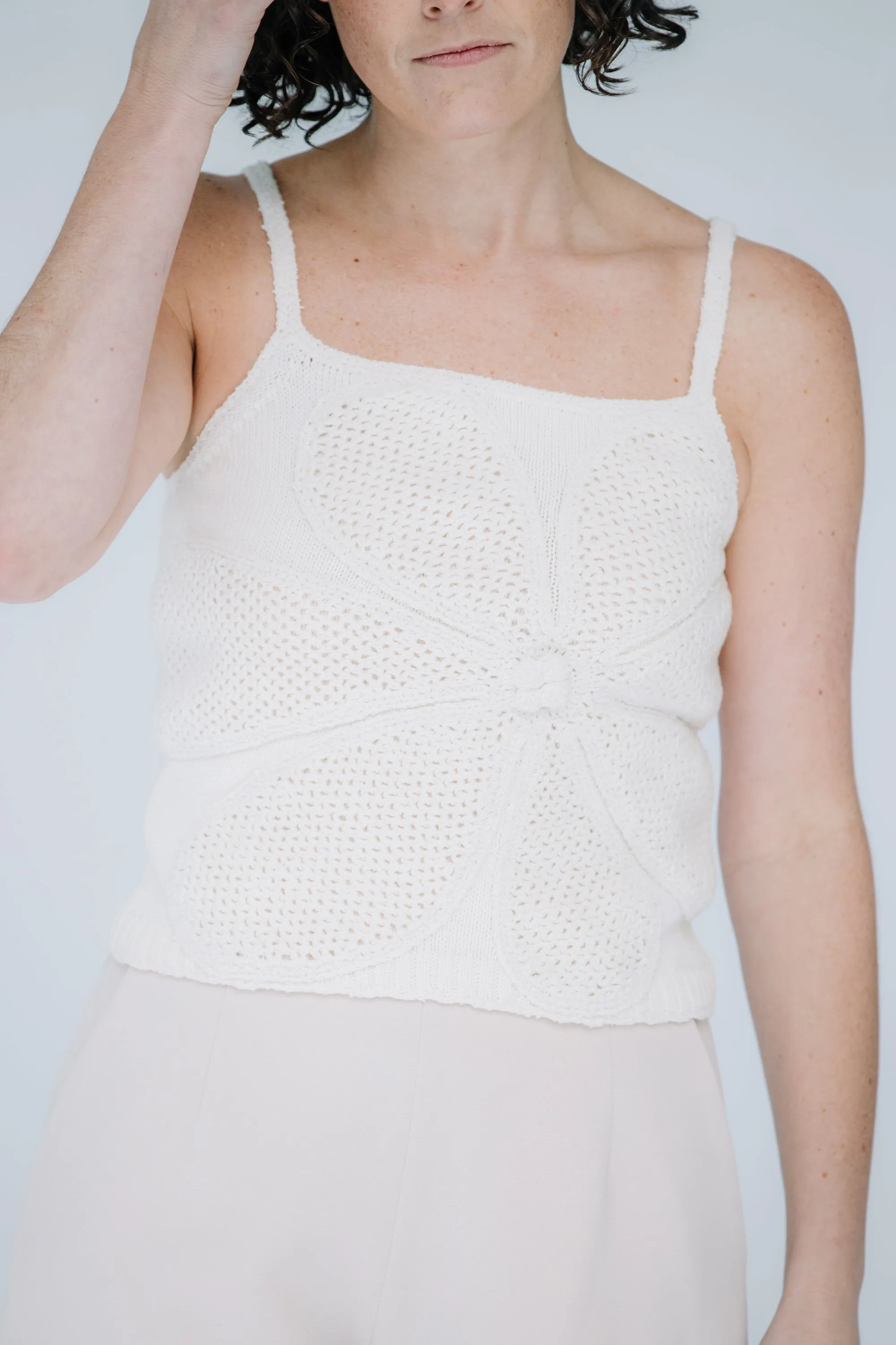 crochet flower tank