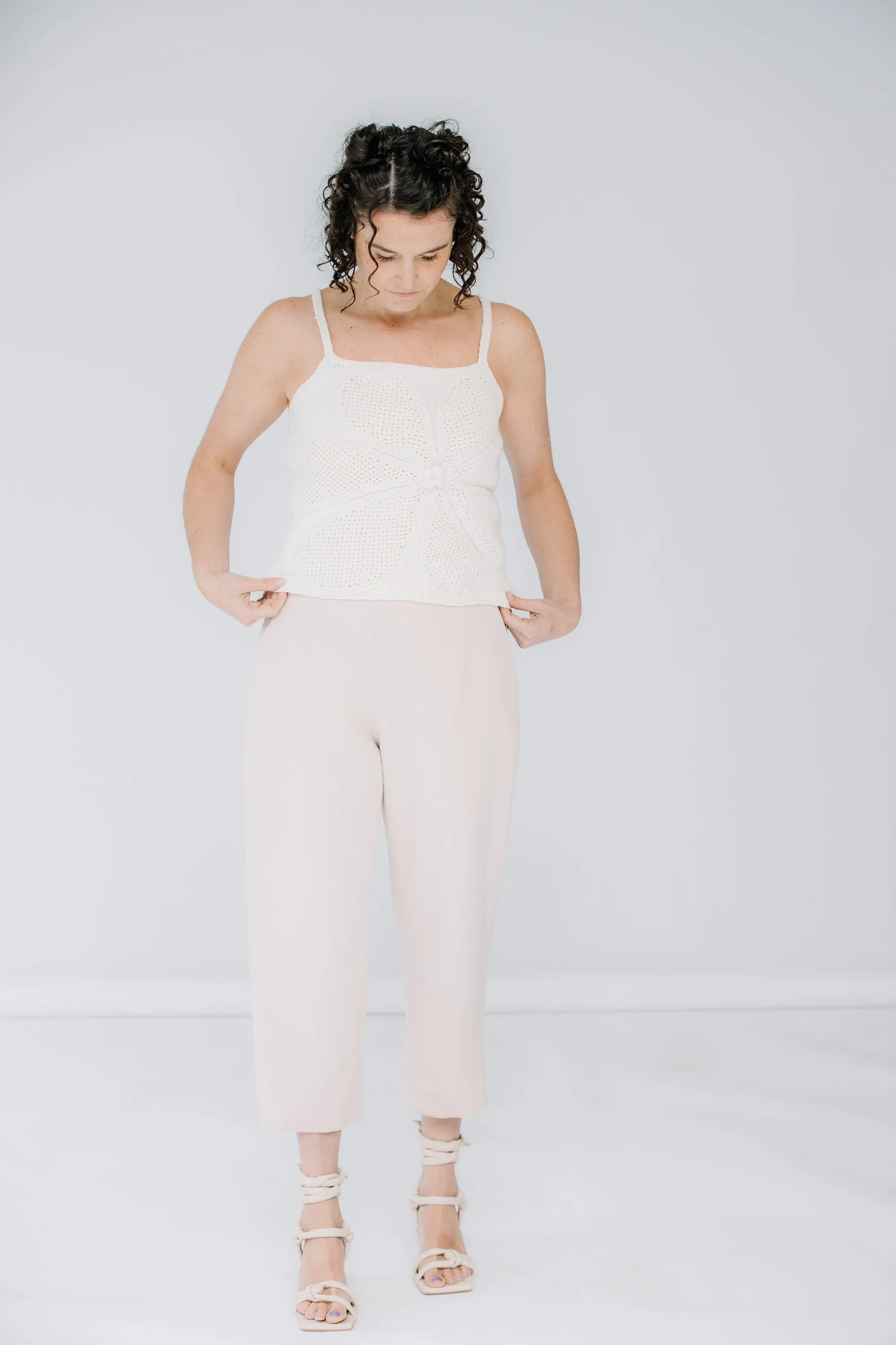 crochet flower tank