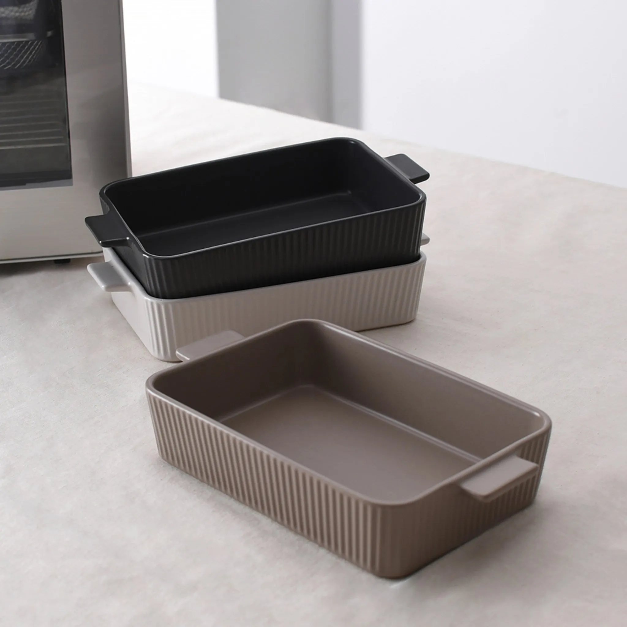 Damung Workshop Warm Rectangular Gratin Dish, White, 1 Piece - 🏆 #70 - Kitchen Essentials - Best of December