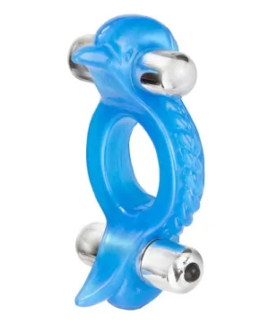 Double Dolphin Vibrating Cock Ring With Clitoral Stimulation