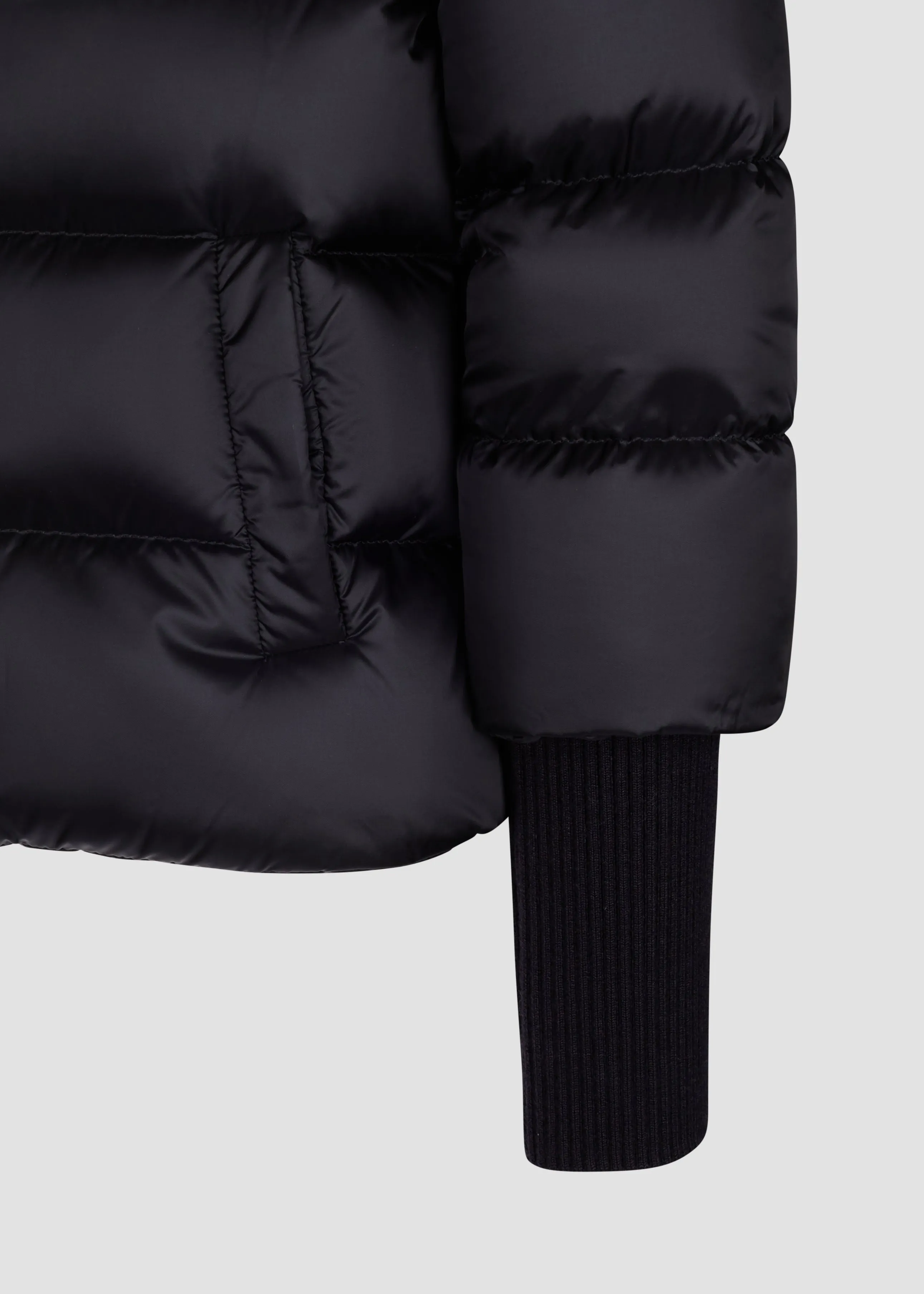 Down Cape w/ Knitted Cuffs