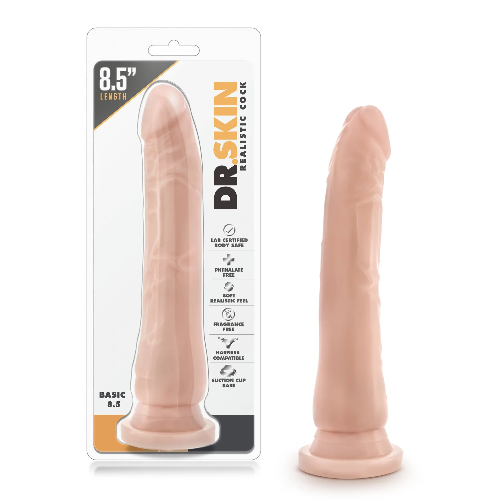 Dr. Skin 8.5 Inch Real Feel Suction Cup Dildo
