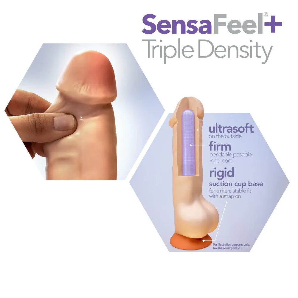 Dr. Skin Plus By Blush® | Realistic Vanilla 9-Inch Long Soft Yet Erect & Posable Dildo With Suction Cup Base