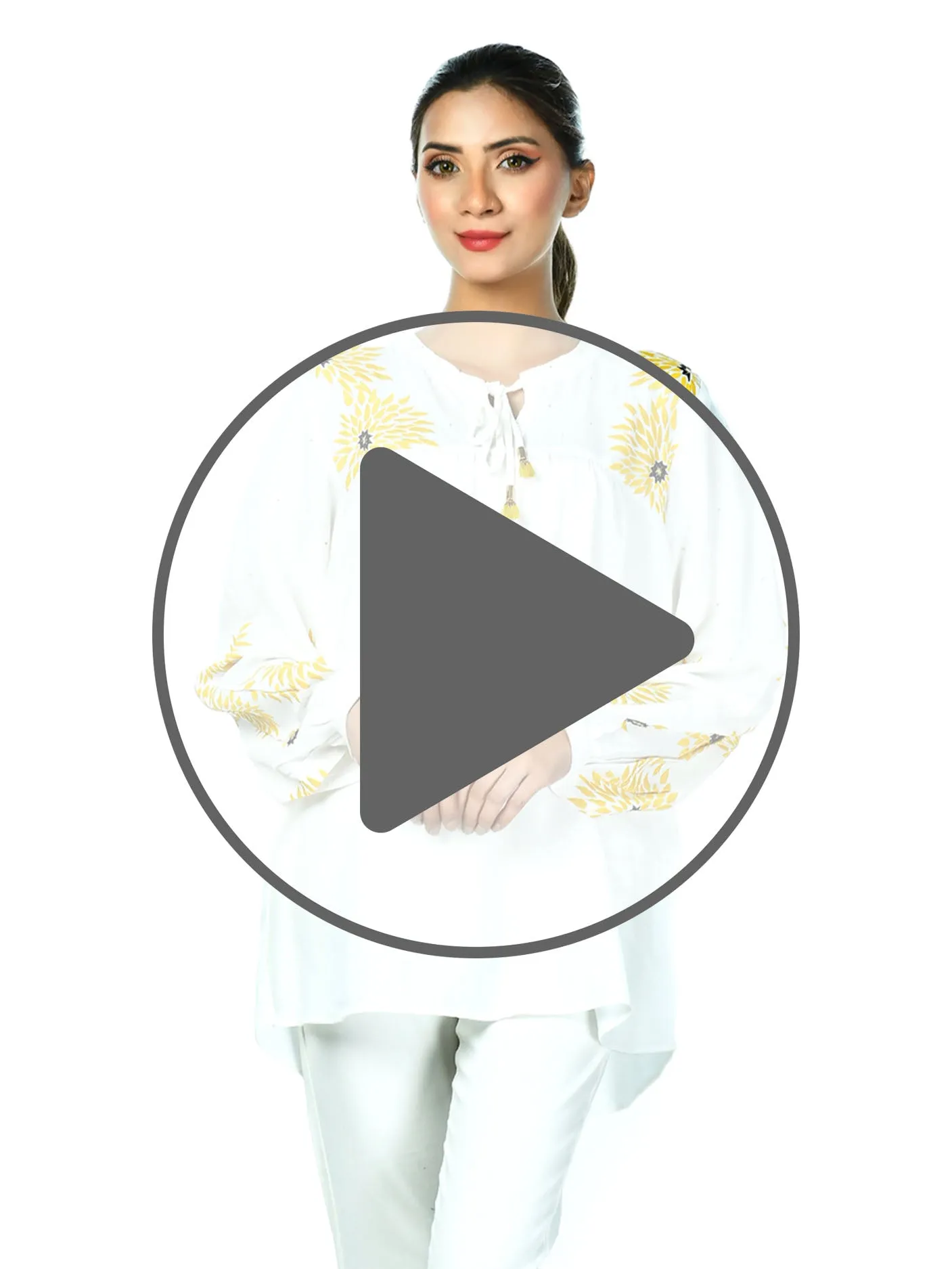 Embroidered White Grip Top