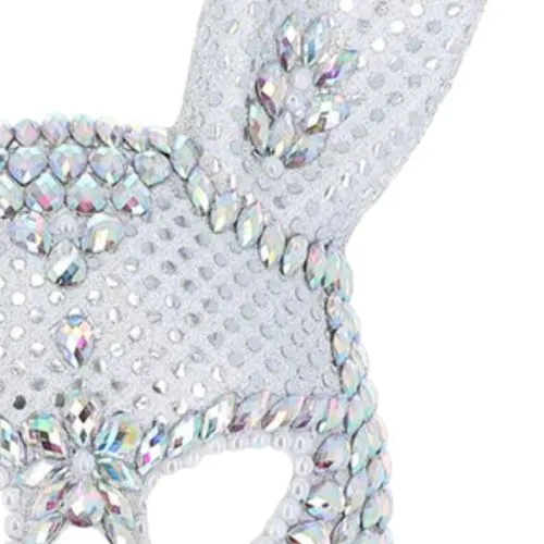 Fever Silver Jewel Bunny Mask