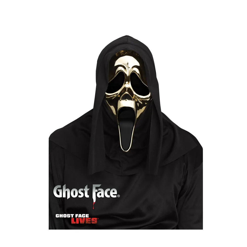 GhostFace Scream Golden Metallic Halloween Horror Mask