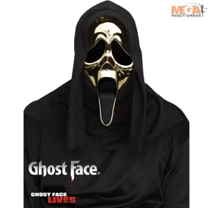 GhostFace Scream Golden Metallic Halloween Horror Mask