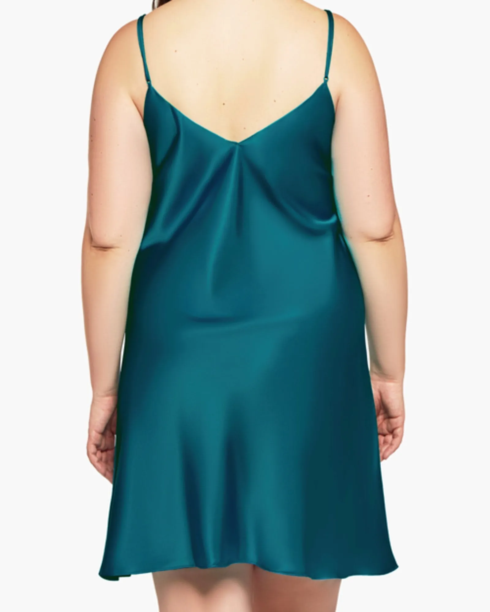 Gina Satin Chemise | Peacock