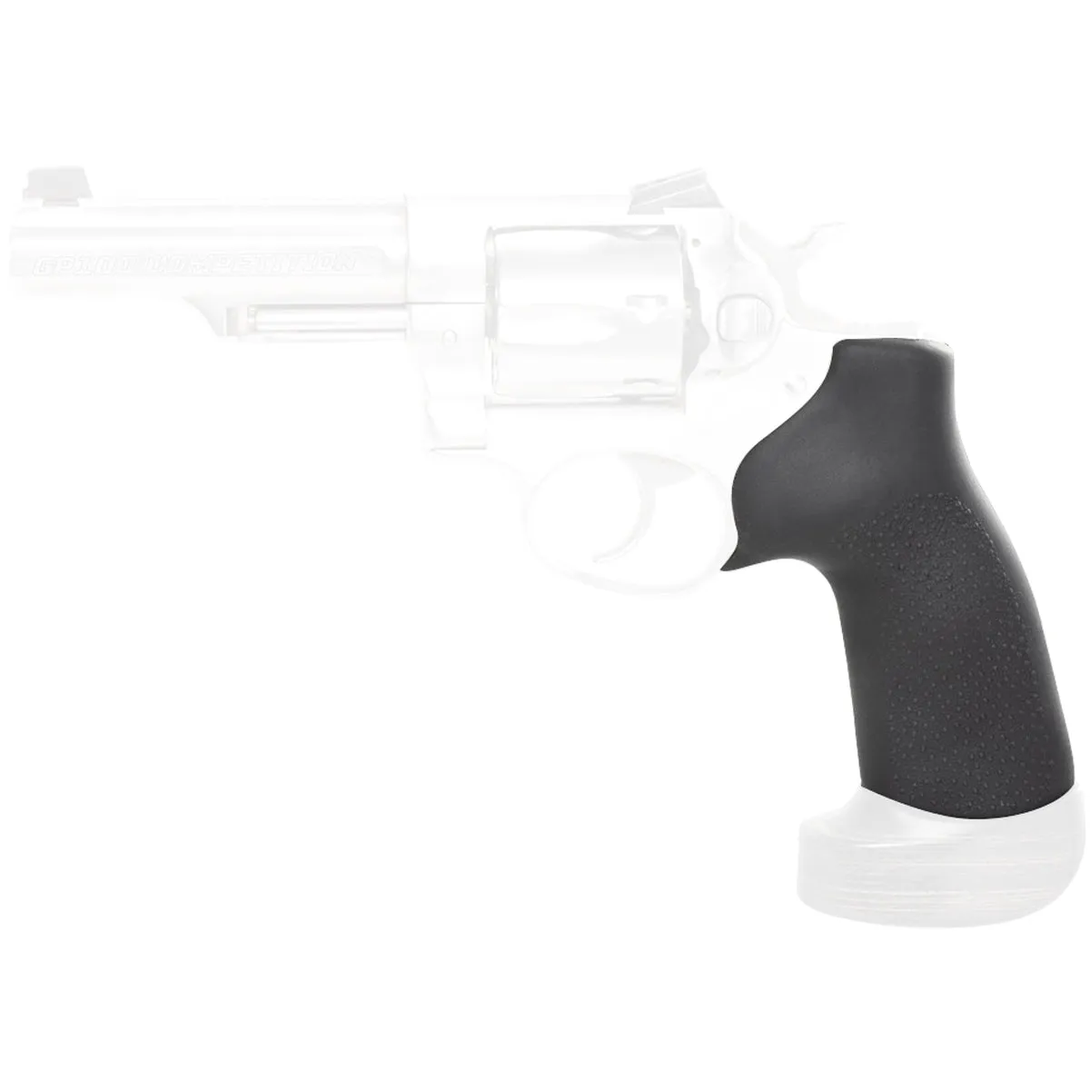 Hogue Ruger GP100/Super Redhawk No Finger Groove Rubber Grip w/ Wood Big Butt