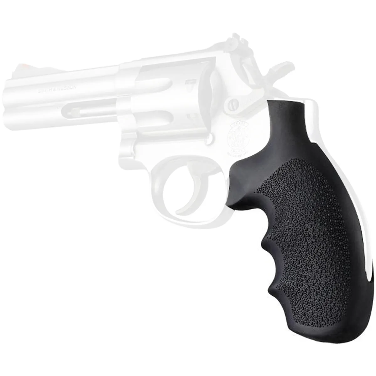 Hogue S&W K or L Frame Round Butt Rubber Monogrip - Black