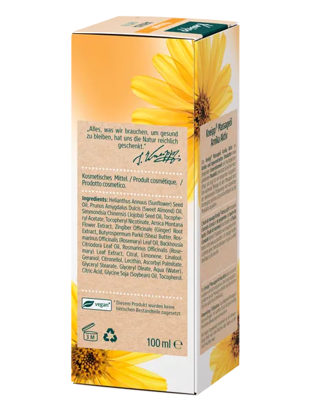 Kneipp - (100ml) Massage Oil Warming & Reactivating Care (92354) - Arnica Active