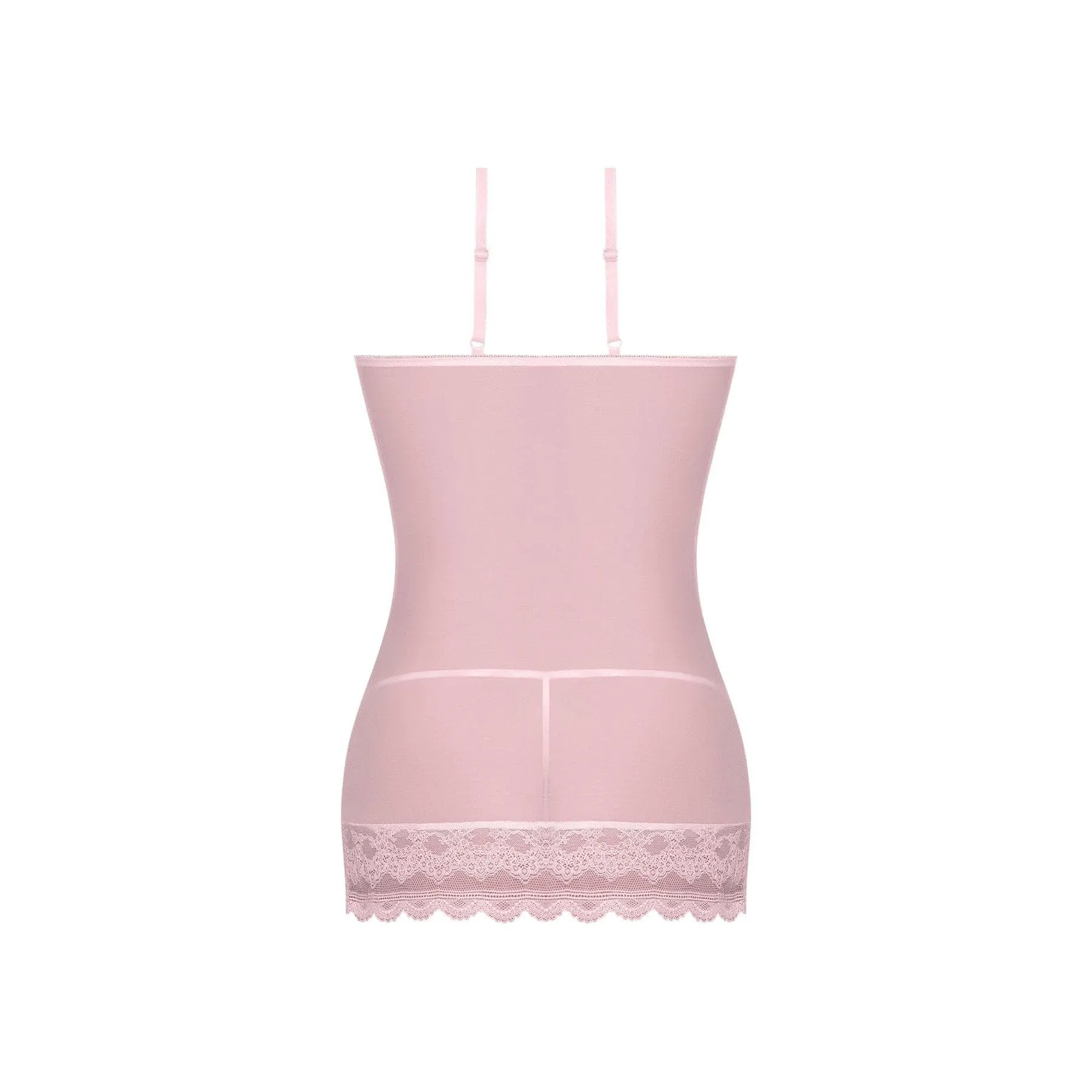 Magic Silk Seabreeze Lace-Up Chemise & G-String Blush