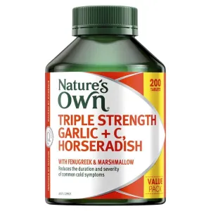 Natures Own Garlic   C, Horseradish, Fenugreek & Marshmallow Tablets