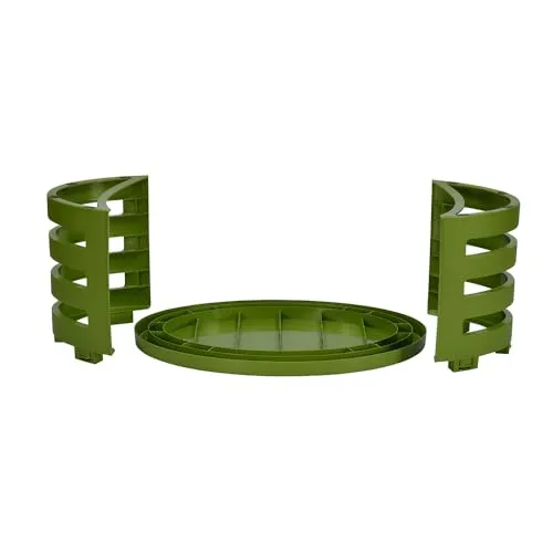 Nilkamal Mystique Center Table with Glass|Ideal for Living Room, Office Reception, Balcony, and Outdoors|Modern Design|Perfect for Serving Snacks and Refreshments (Green)