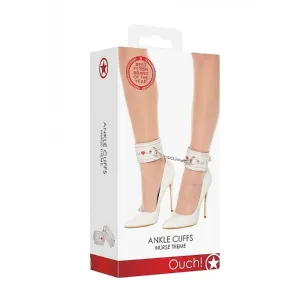 Ouch! Nurse Theme ''Ankle'' Cuffs -White