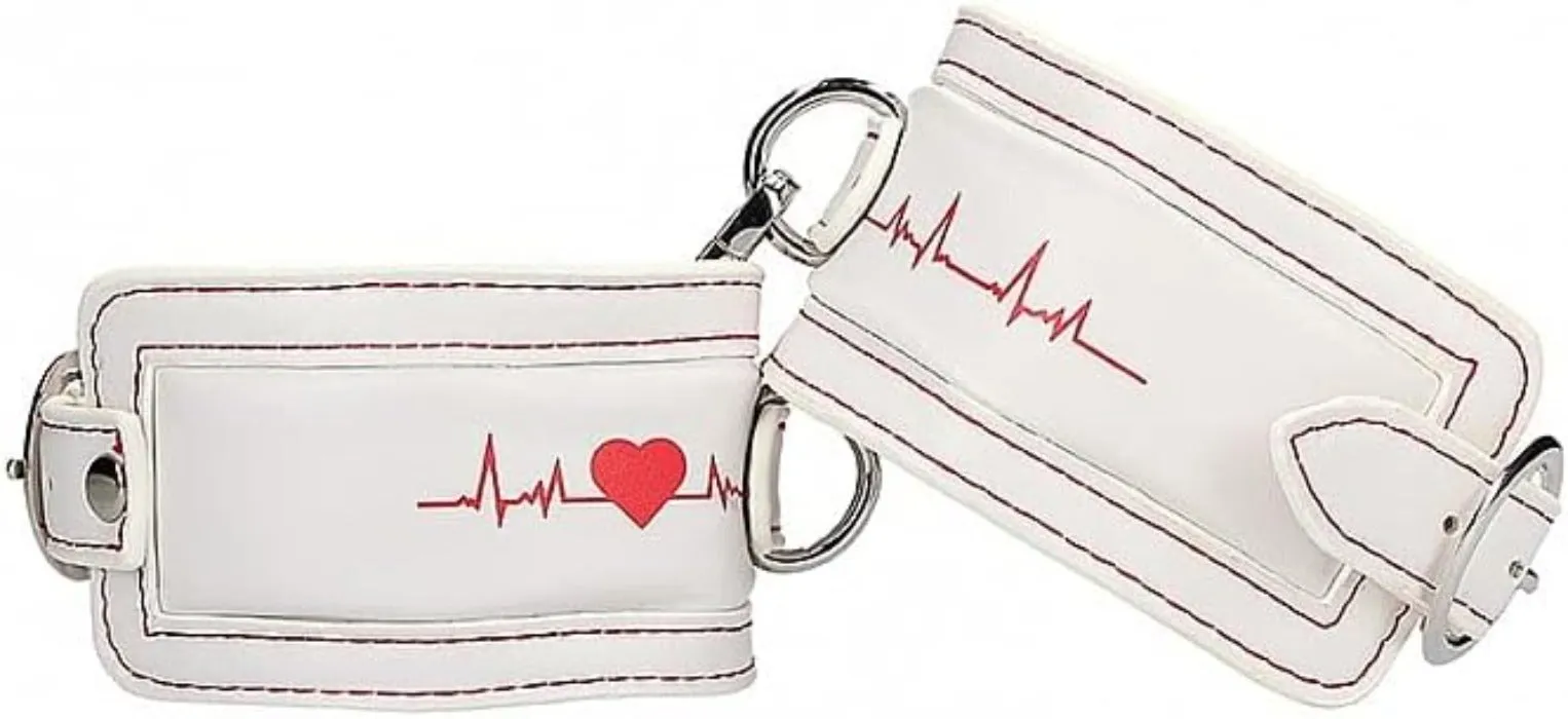 Ouch! Nurse Theme ''Ankle'' Cuffs -White