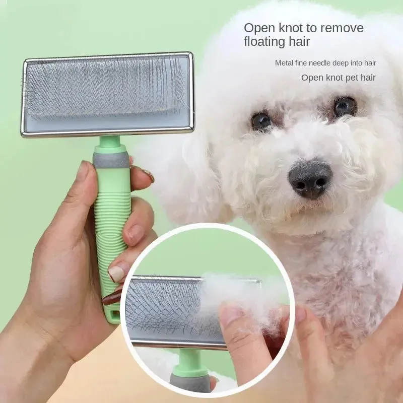 Premium Needle Comb with Non-Slip Handle for Dogs & Cats